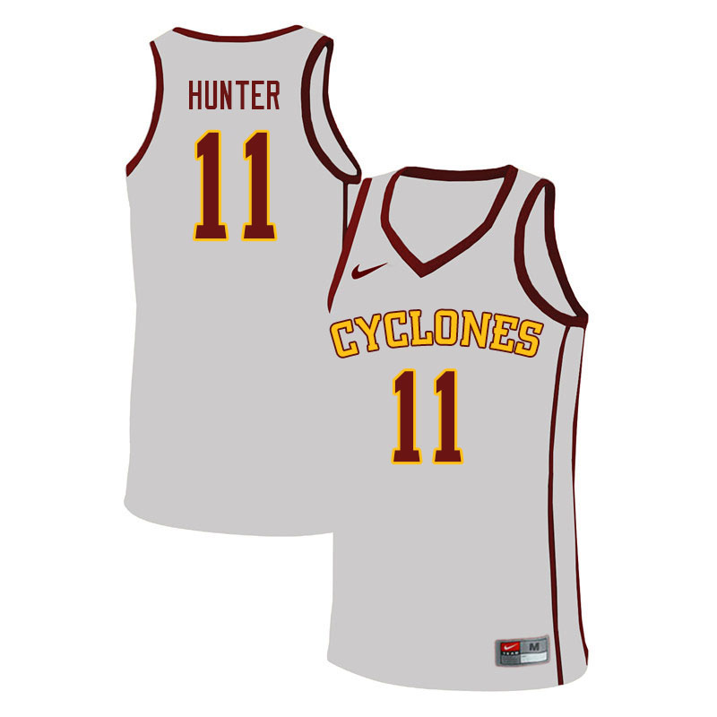 Men #11 Tyrese Hunter Iowa State Cyclones College Basketball Jerseys Sale-White - Click Image to Close